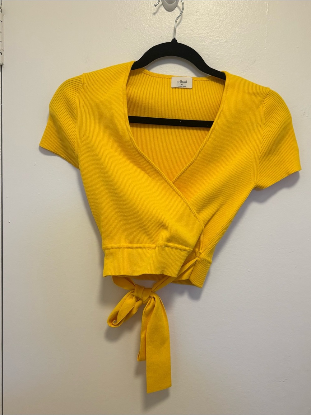 Aritzia Wilfred All tied up crop sweater Size M
